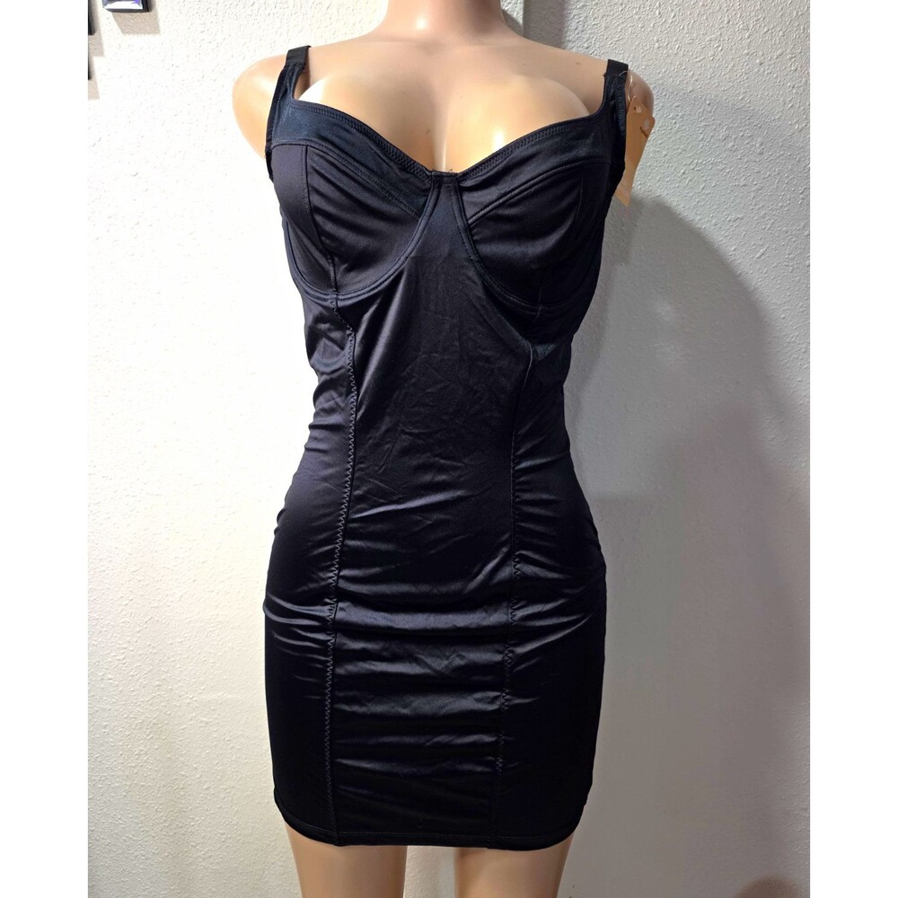 Popilush Black Shapewear Corselette Dress L Firm Underwired Adjustable Straps